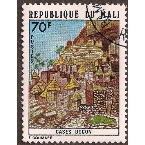 MALI, Dogon Houses, green 1974, 60F