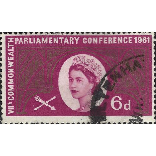 GB, Commonwealth Parliamentary Conference, maroon 1961, 6d, #3