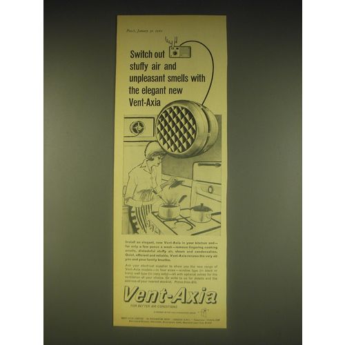 1962 Vent-Axia Ventilation Ad - Switch out stuffy air and unpleasant smells