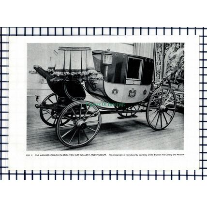 (6763) The Abinger Coach Brighton Art Gallery Museum Sussex - 1955 Cutting