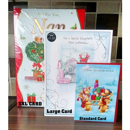 XXL 3D Christmas Card - For You Nan- Hand Made Glitter Card - 002
