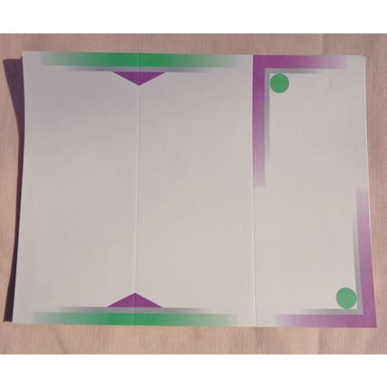 Geometric Design Tri-fold Brochure Paper Stationery 45 Pieces Craft Promo 017