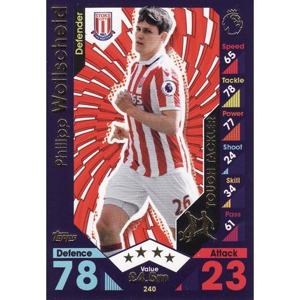 Match Attax 2016/2017 240 Philipp Wollschied Stoke City