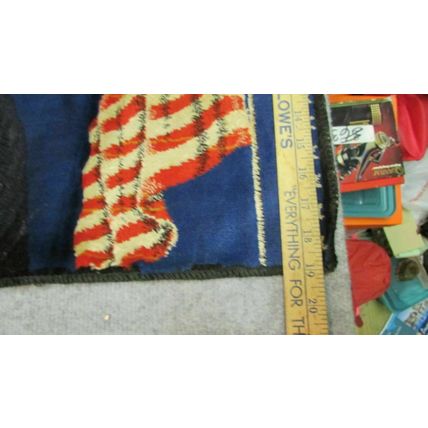Vintage 1964 JFK John Kennedy President Cotton Rug Tapestry Wall Art 19" x 36"