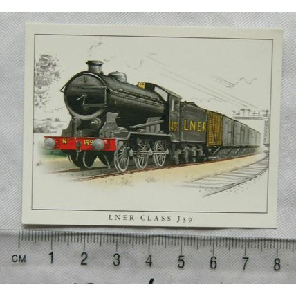 British Steam Locomotives collector card LNER Class J39 0-6-0 No. 1496