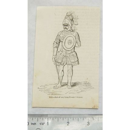 1860s engraving - Suit of very Long Breasted Armour
