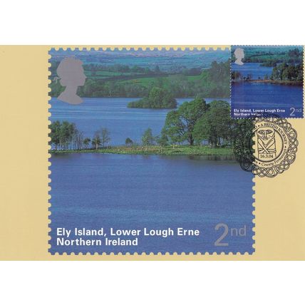 Ely Island Lower Lough Erne County Fermanagh Frank Limited Postmark Postcard