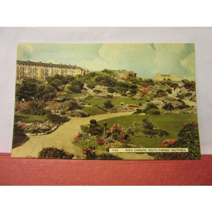 THE ROCK GARDENS, SOUTH PARADE, SOUTHSEA, HAMPSHIRE used postcard 1960 pm =