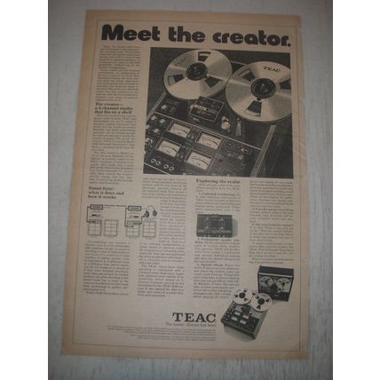 1973 TEAC Model 3340 4-Channel Tape Deck Ad - Meet the Creator