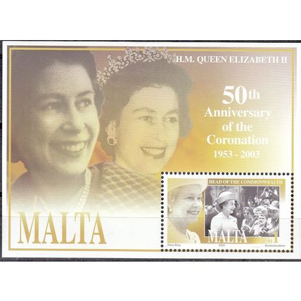 Malta 2003 Michel Bloc Feuillet 24 Neuf ** Cote (2006) 5.50 € Reine Elisabeth