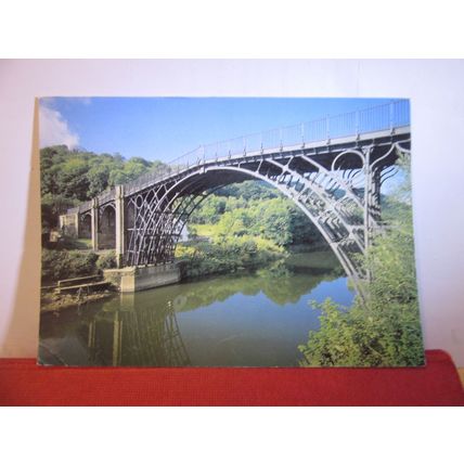 THE IRON BRIDGE, IRONBRIDGE, SHROPSHIRE used postcard. by Judges 1996 pm =