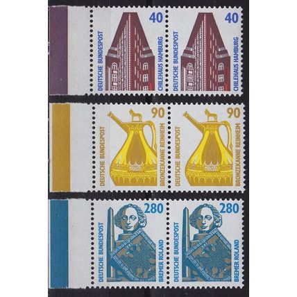 GERMANY BUND [1988] MiNr 1379-81 ( **/mnh ) [02] Sehenswürdigkeiten 2er