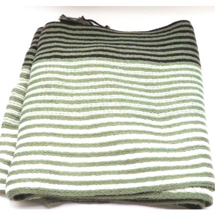 Mens Tradional Scarf Striped Shades of Grey Fringed Super Soft Boxed