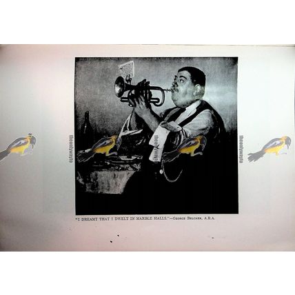 Trumpet Player, G Belcher (L'Infirmiere & Poacher, Reverse), Book Illustration