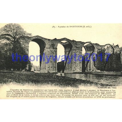 Aqueduc de Maintenon (E et L), France, Postcard, 1900/10s