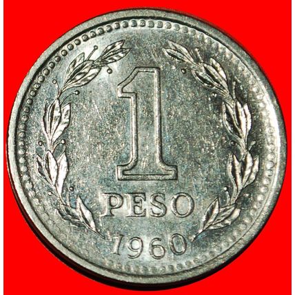 STARS (1957-1962): ARGENTINA ★ 1 PESO 1960 MINT LUSTRE!★LOW START★NO RESERVE