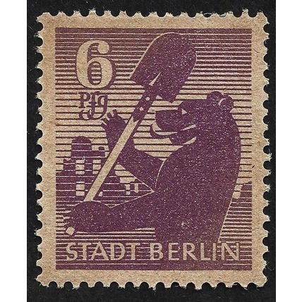 GERMANY Berlin & Brandenberg 6pf MH-HR @M443