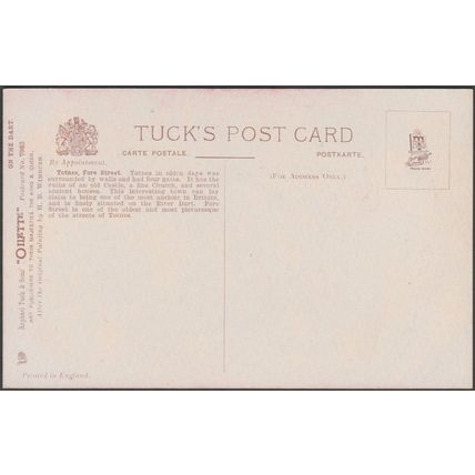 Fore Street, Totnes, Devon, 1913 - Tuck's Oilette Postcard