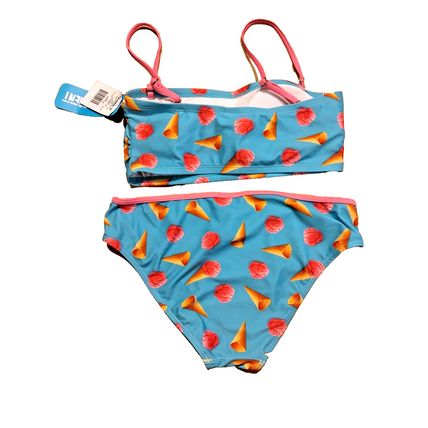 Women's Undercurrent Blue Ice Cream Cones 2 Pc. Bathing Suit Swimwear Medium NWT