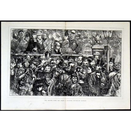 RETURN FROM THE DERBY 1872 John Gordon Thomson VICTORIAN ENGRAVING