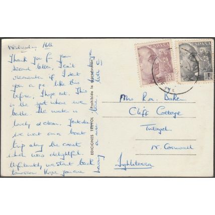 Vista General, Cala Deyá, Mallorca, 1952 - Truyol Foto Tarjeta Postal