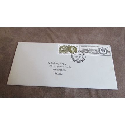1965 GB FDC Cover - DeMontfort's Parliament buildings