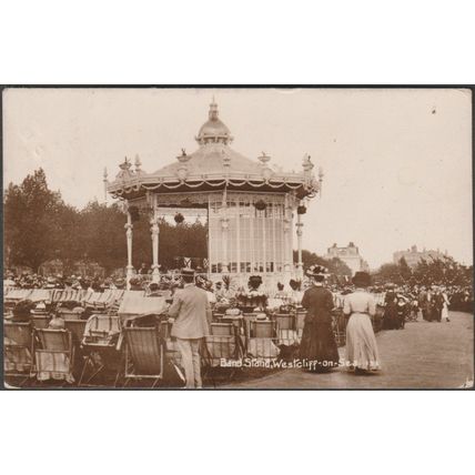 Band Stand, Westcliff-on-Sea, Essex, 1913 - RP Postcard