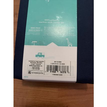 1 Pc Pillowfort Blue Microfiber Full Flat Sheet 81"x96"