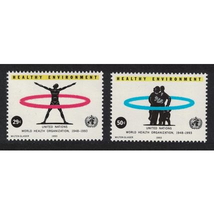 UN New York 45th Anniversary of WHO 2v 1993 MNH SG#635-636