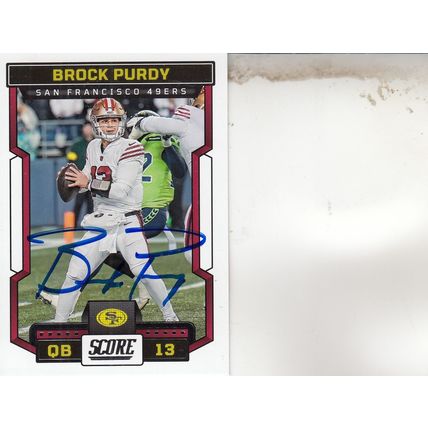 BROCK PURDY 2023 AUTOGRAPHED ROOKIE SAN FRANCISCO 49ERS ALL-PRO QUARTERBACK CARD
