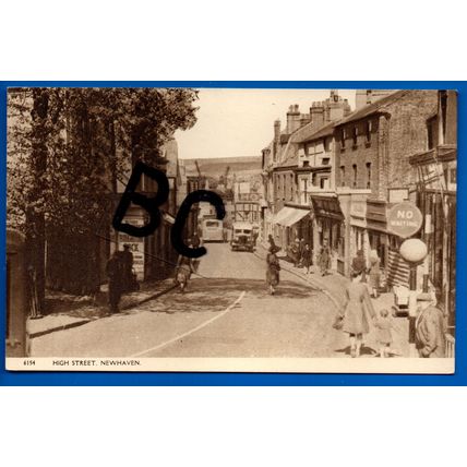 Postcard High Street Newhaven Sussex Nr Peacehaven Seaford Saltdean Exceat