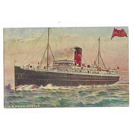 S.S. Peel Castle, Isle Of Man, Postcard.