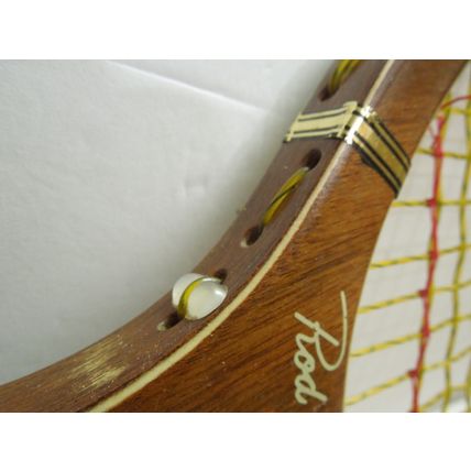 Vintage Grantsport Rod Laver Wooden Tennis Racket w/Slazenger leather cover