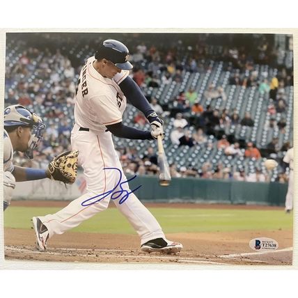George Springer Signed Autographed Glossy 8x10 Photo Houston Astros : BAS COA