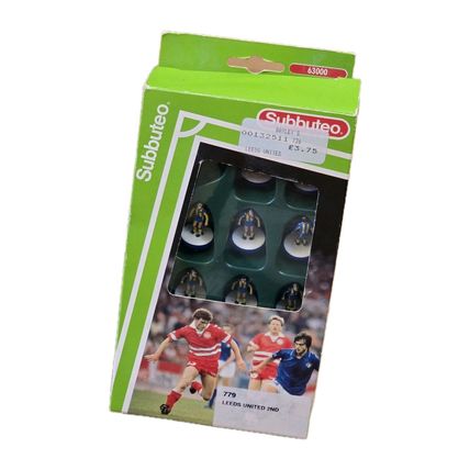 Subbuteo lw team NUMBER 779 LEEDS UNITED 2nd COMPLETE SET IN CORRECT LABEL BOX