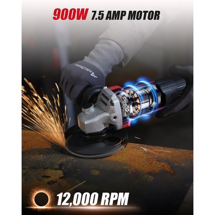 AVID POWER Angle Grinder, 7.5-Amp 4-1/2 Inch Electric Grinder Power Tools with G