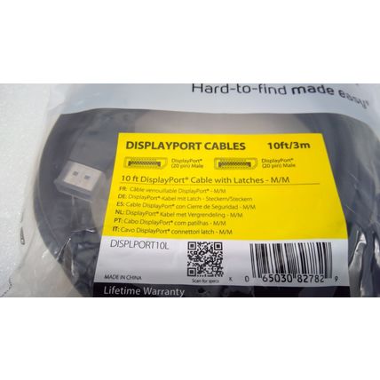 LOT OF 10 Startech Displayport to Displayport cable 10ft/3m M/M 4K x 2K 60Hz