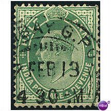 India 1906 SG149 1/2a Green Fine Used