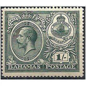 Bahamas 1920 SG110 1/- Deep Myrtle-Green Mounted Mint ..