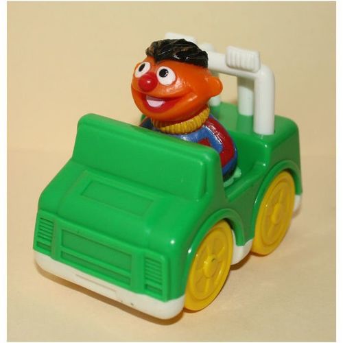 1993 Tyco Playtime Sesame Street Ernie in Plastic Green Jeep