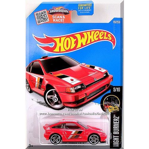 Hot Wheels - 1985 Honda CR-X: Night Burnerz #5/10 - #85/250 (2016) *Red Edition*