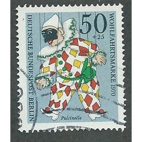 BERLIN -1970 50pf +25 'HUMANITARIAN RELEIF FUNDS' FINE USED (EBID44-736)