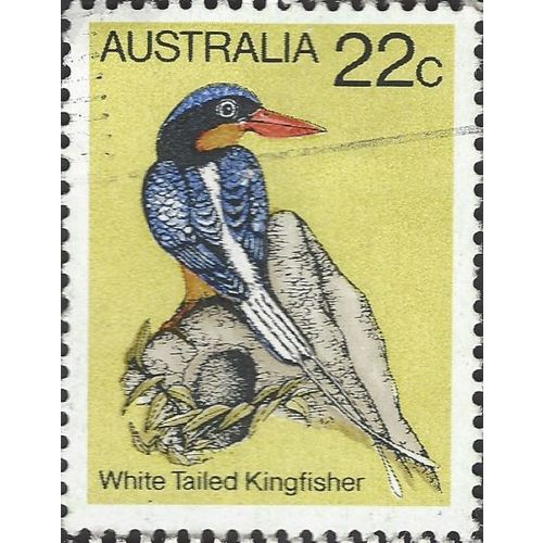 AUSTRALIA, BIRD, White Tailed Kingfisher, yellow 1980, 22c