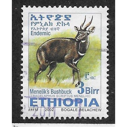ETH 2002 3B 'MENELIKS BUSHBUCK'(SMALL) FINE USED (EBID70-302)