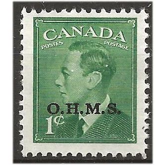 Canada 1949 O172 1c Green OHMS Official Mounted Mint . .. .