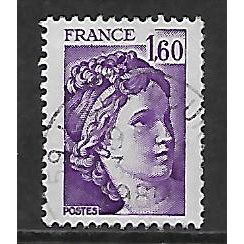 FRANCE 1977 1F.60 VIOLET SABINE SG2229 FINE USED