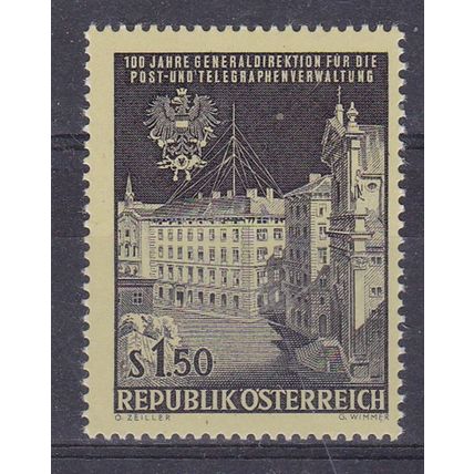 AUSTRIA 1966 CENTENARY POST & TELEGRAPH ADMIN MNH SG1464