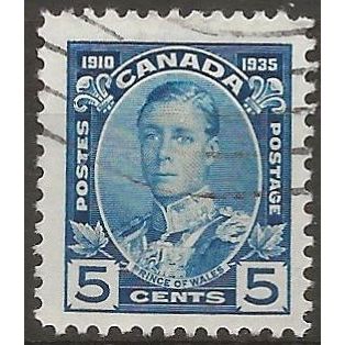 Canada 1933 SG338 5c Blue Silver Jubilee Fine Used ..