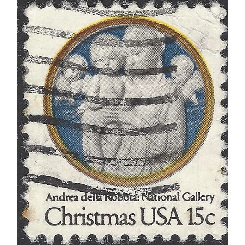 USA, CHRISTMAS, Madonna and Cherubim, Robbia, violet 1978, 15c, #2