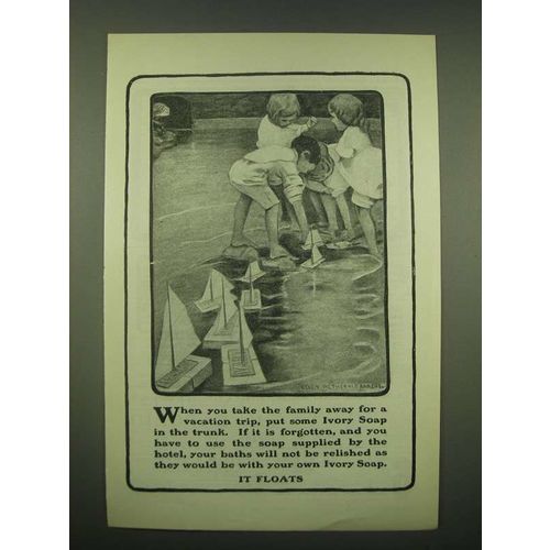1902 Ivory Soap with art by Ellen Wetherald Anrens Ad - Vacation Trip